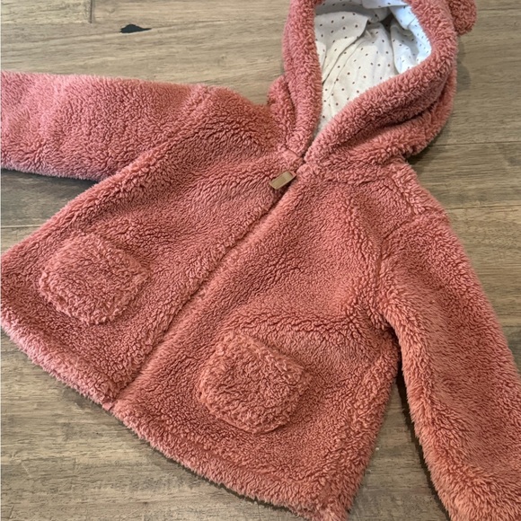 Carters fleece hooded zipper jacket, with teddy bear ears - Picture 2 of 4